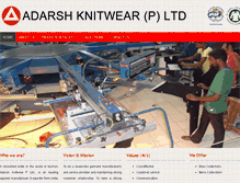 Tablet Screenshot of adarshknitwear.com